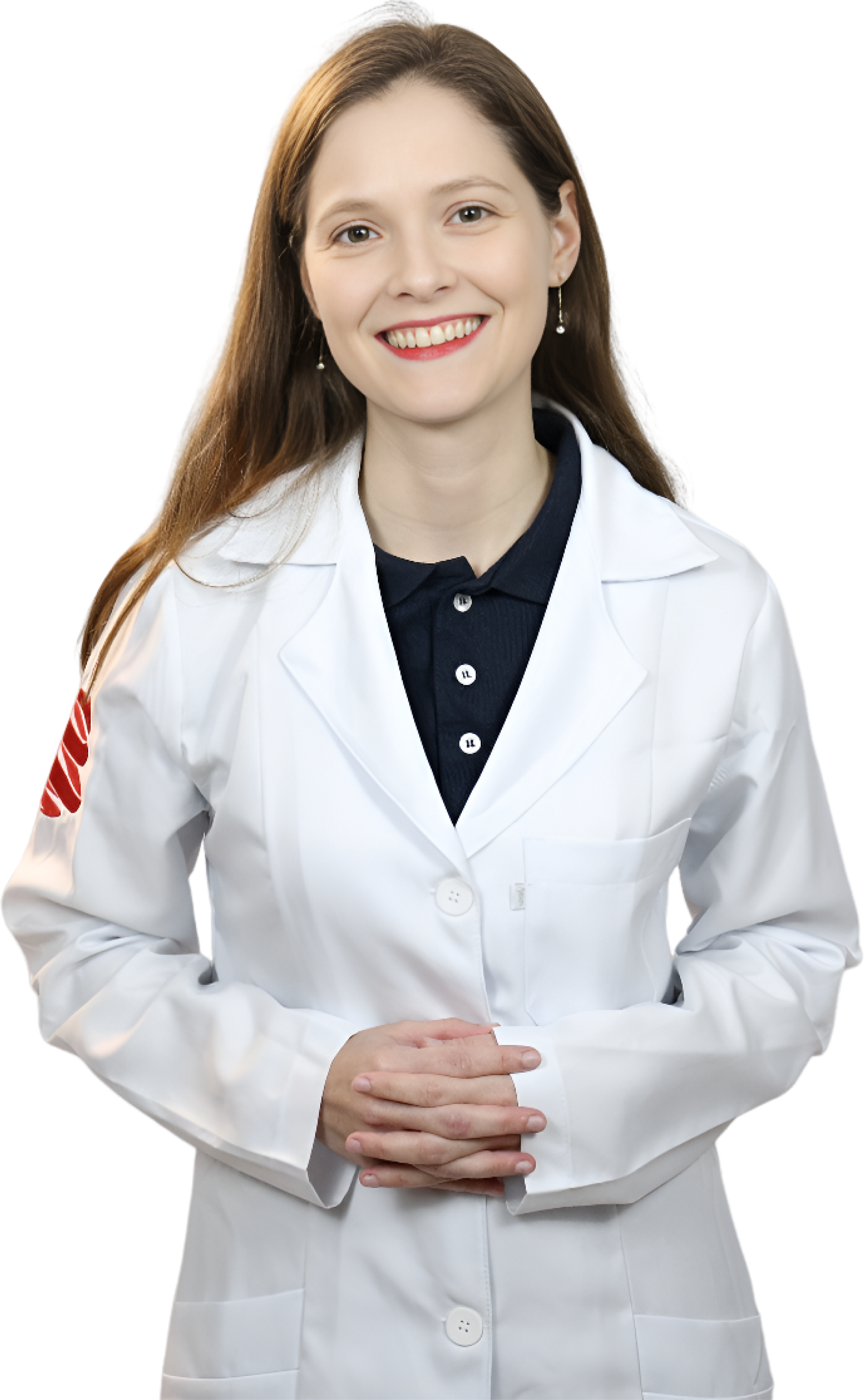 dr. NATASHA CARTOLLANO - Mulher de pele clara, cabelos loiros e olhos castanhos.